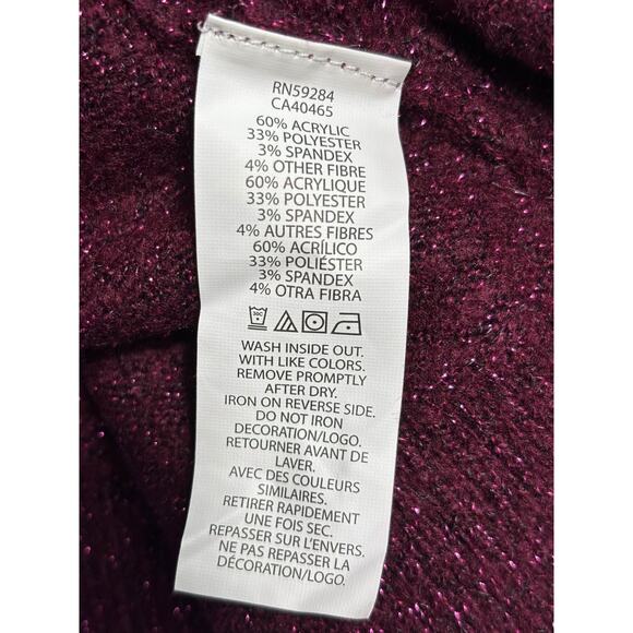 Children’s Place Sequin Wings Sweater Dress Womens Size XL (14) Burgundy NEW - Picture 5 of 8